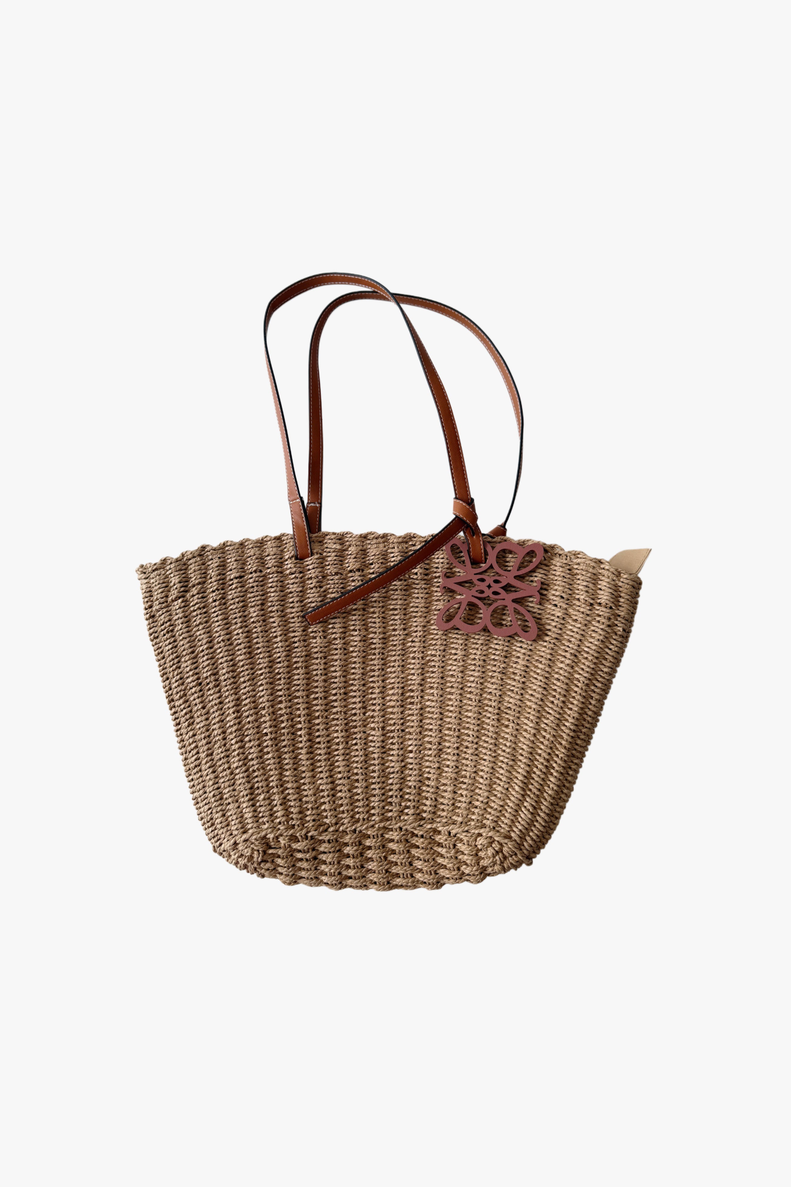 Bolso shopper rafia tostado