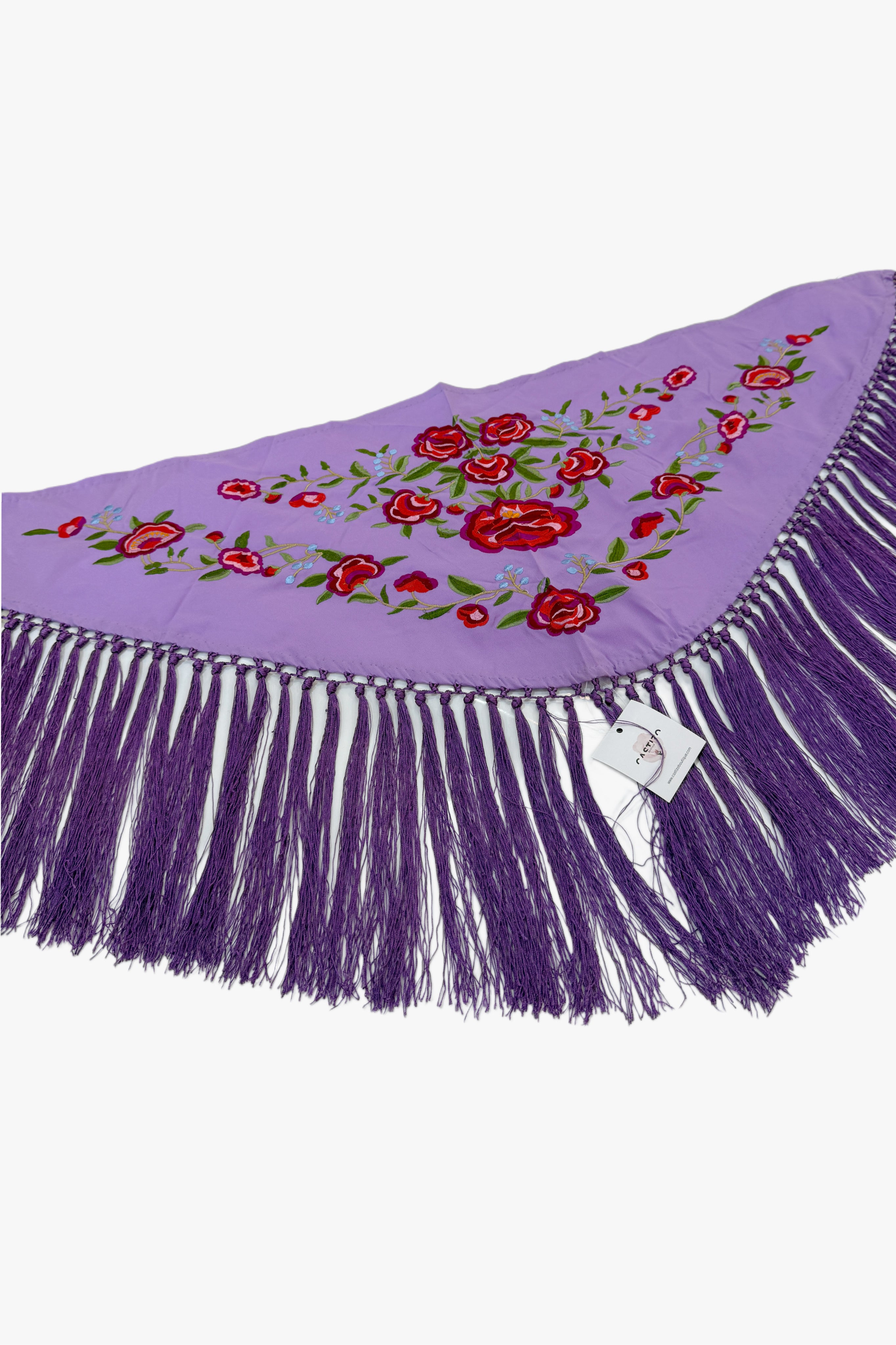 Mantoncillo Malva | Niña Mini Peonías