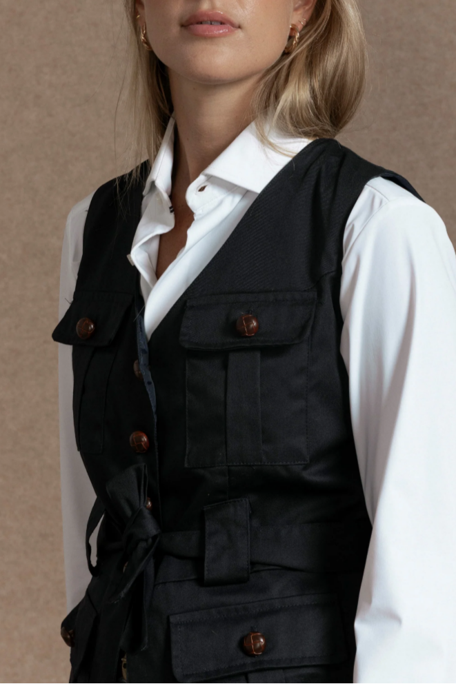 Chalequillo Bolsillos Marino