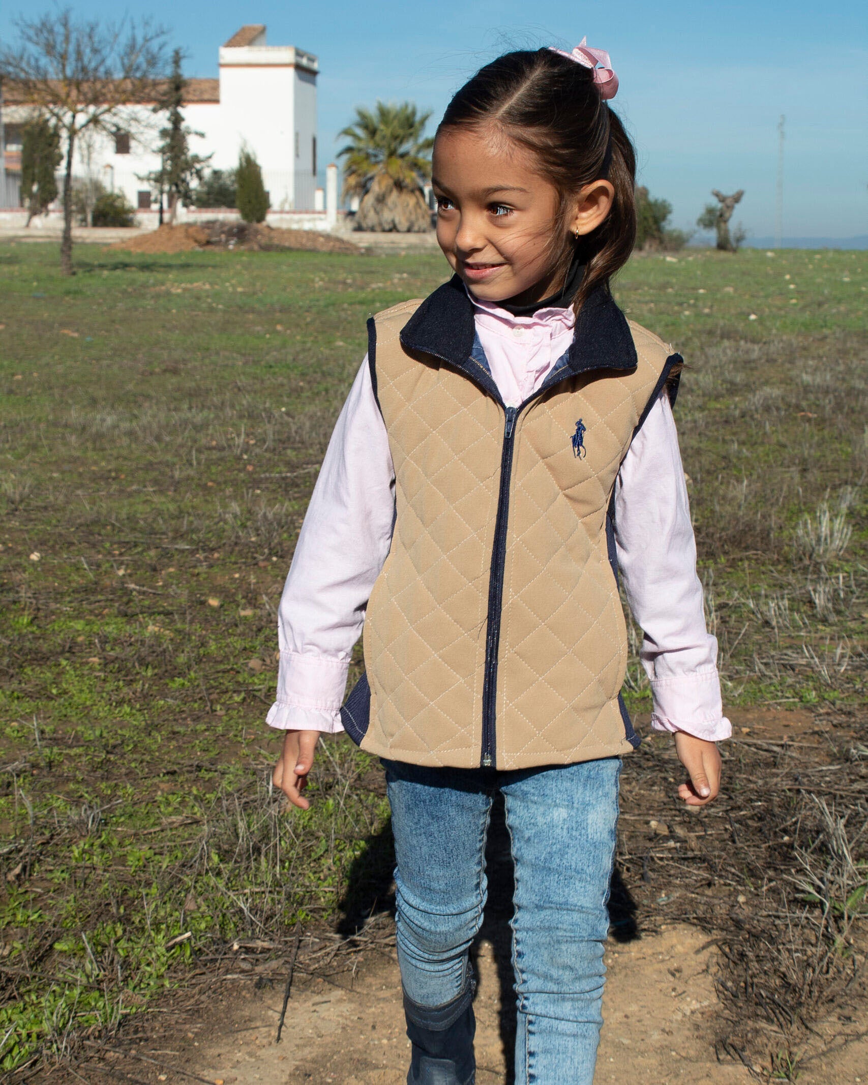 Chaleco husky beige de niñ@