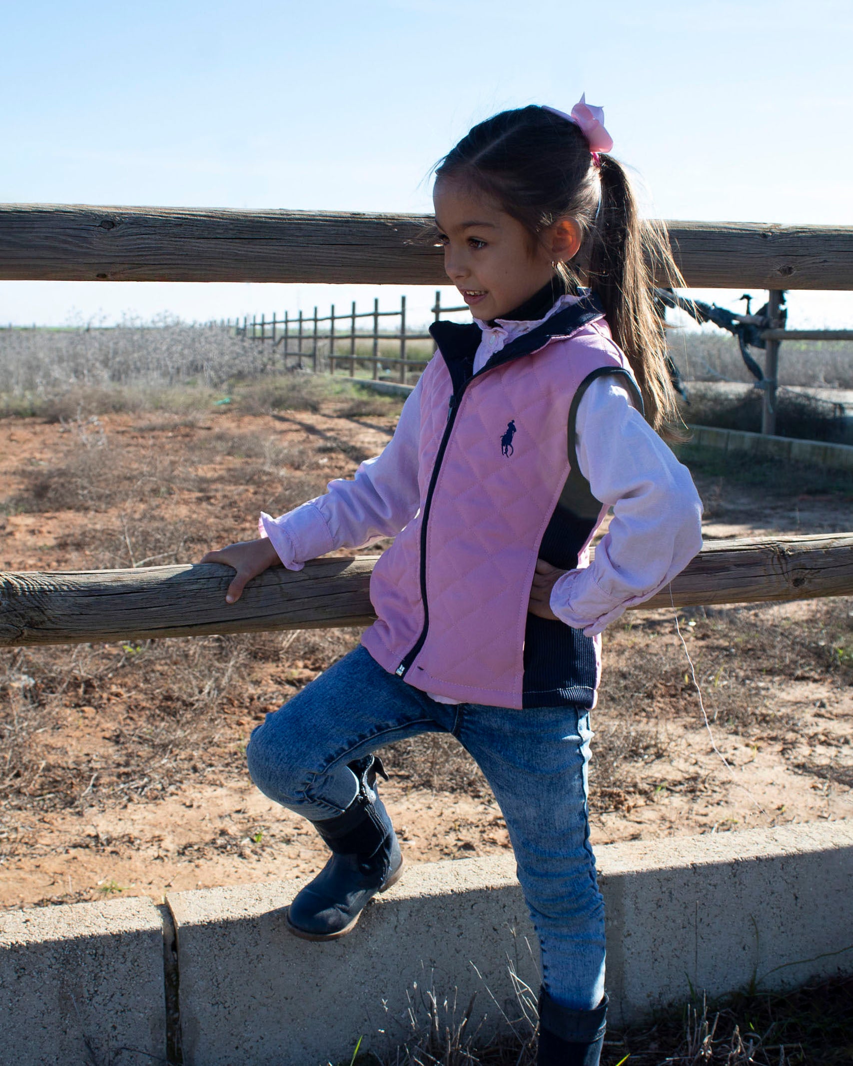 Chaleco husky rosa de niñ@