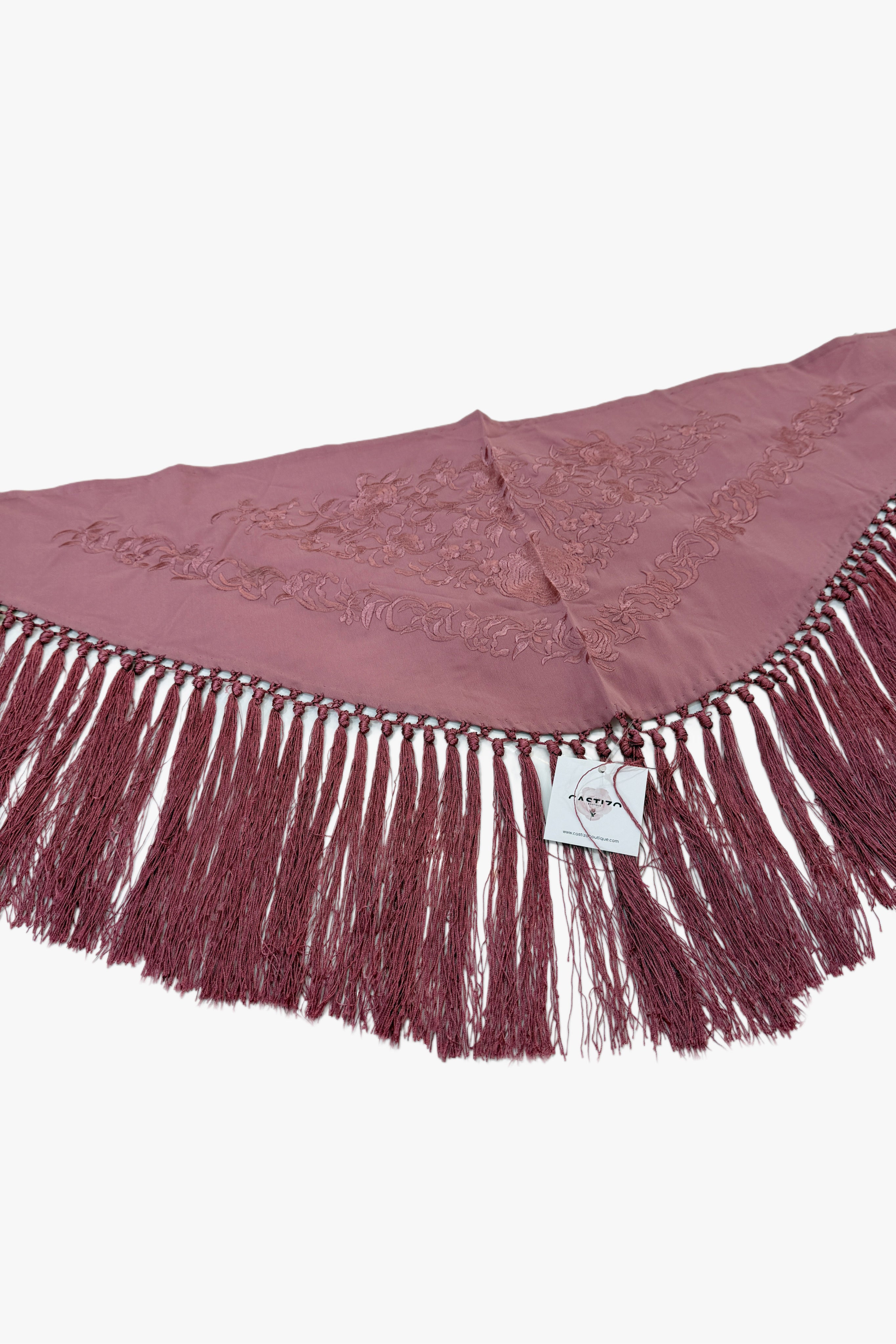 Mantoncillo Rosa Empolvado | Niña Monocolor