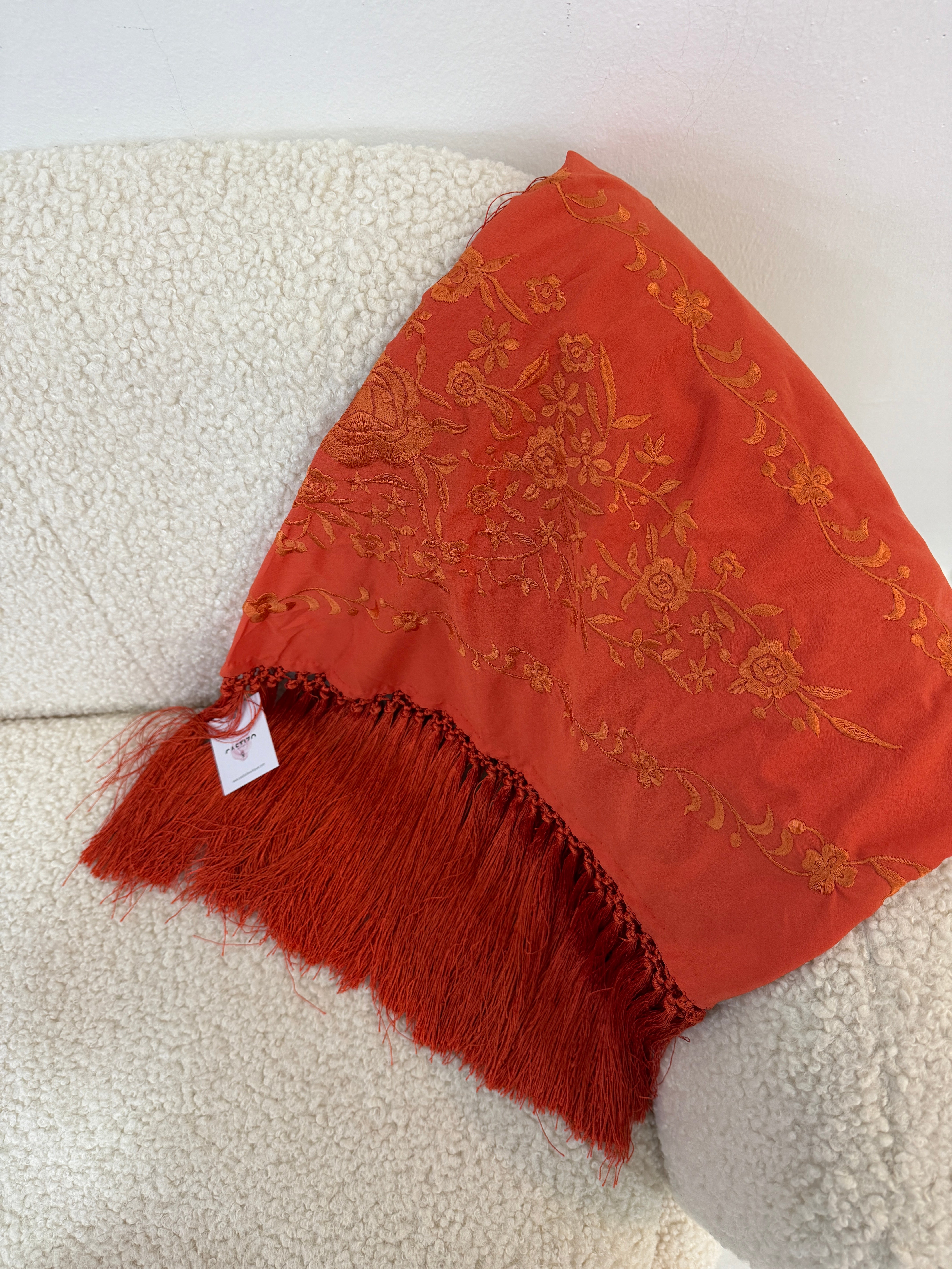 Mantoncillo Rocío naranja monocolor