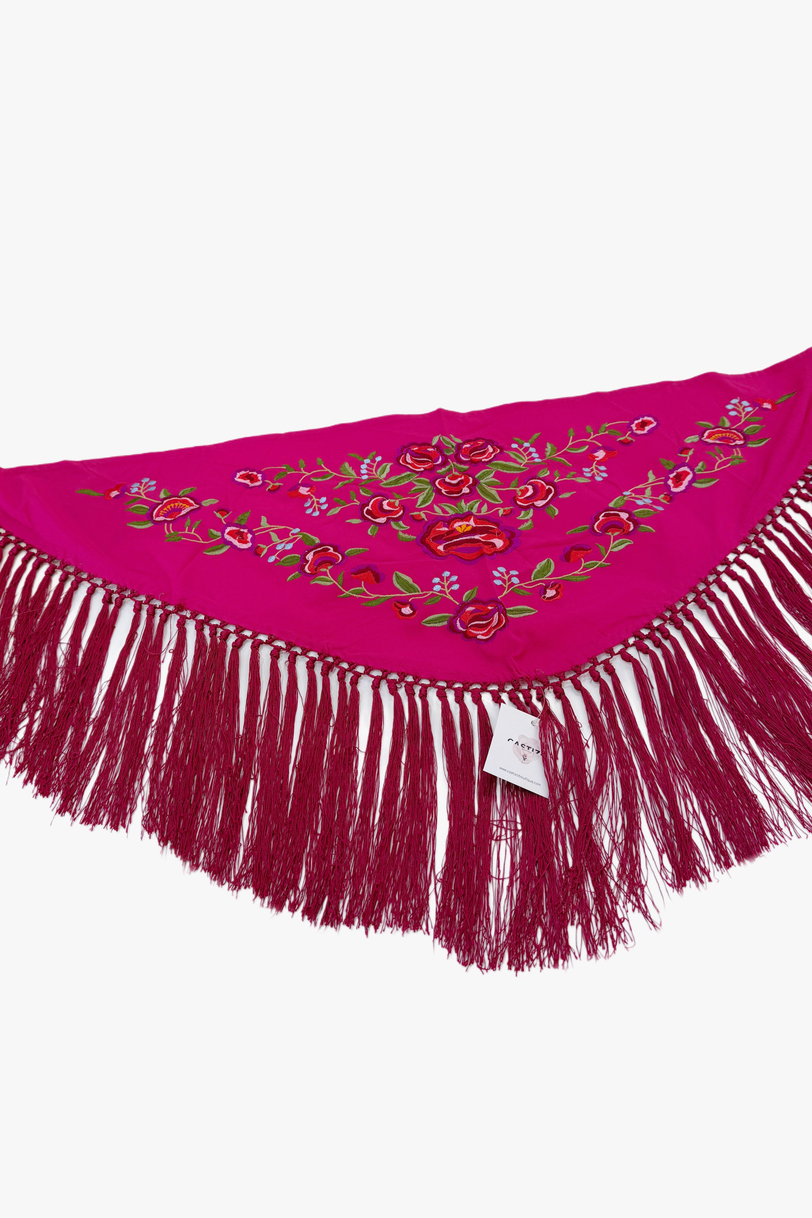 Mantoncillo Rosa Fucsia | Niña Mini Peonías