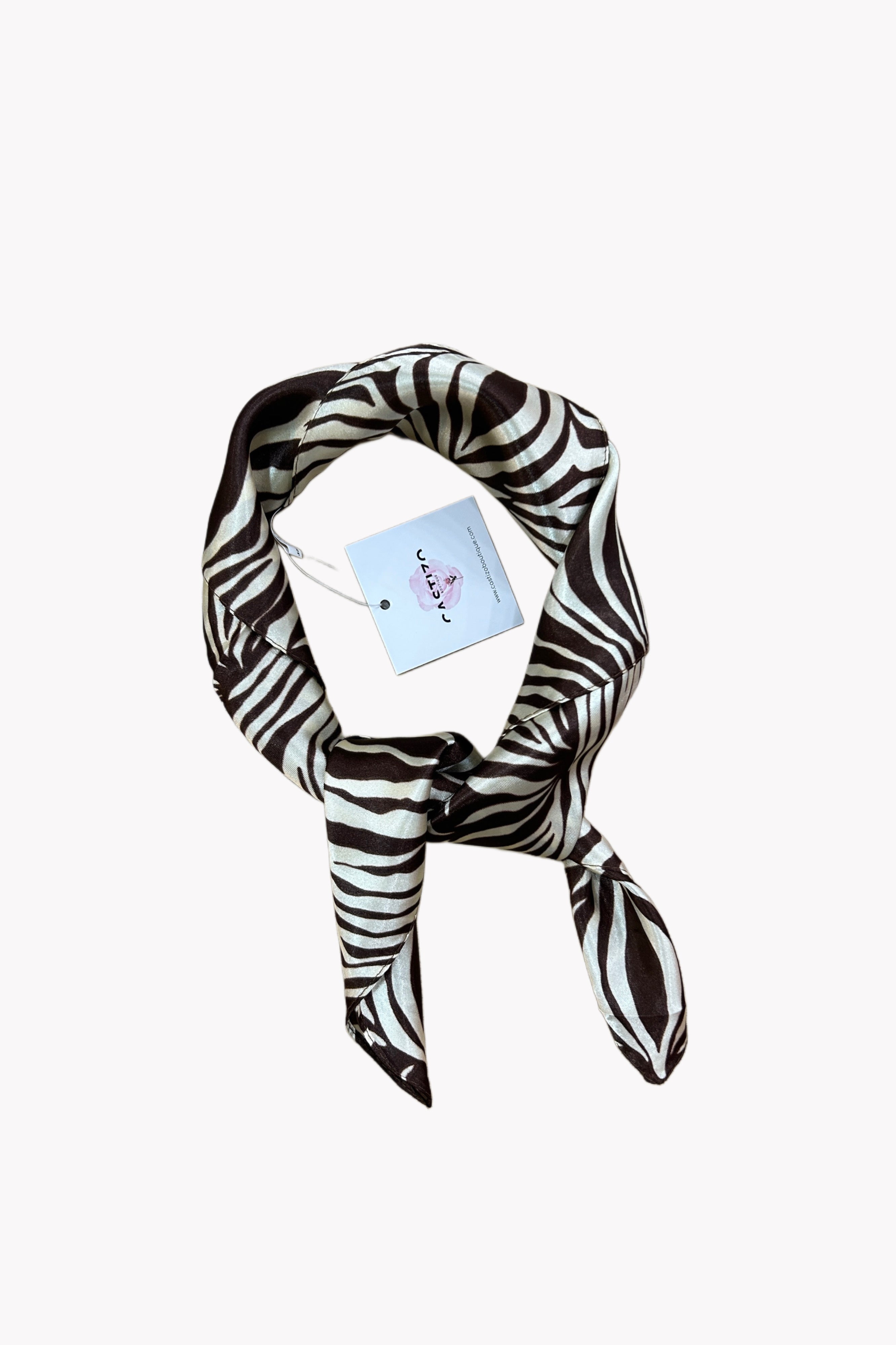 Pañuelo zebra marrón 60