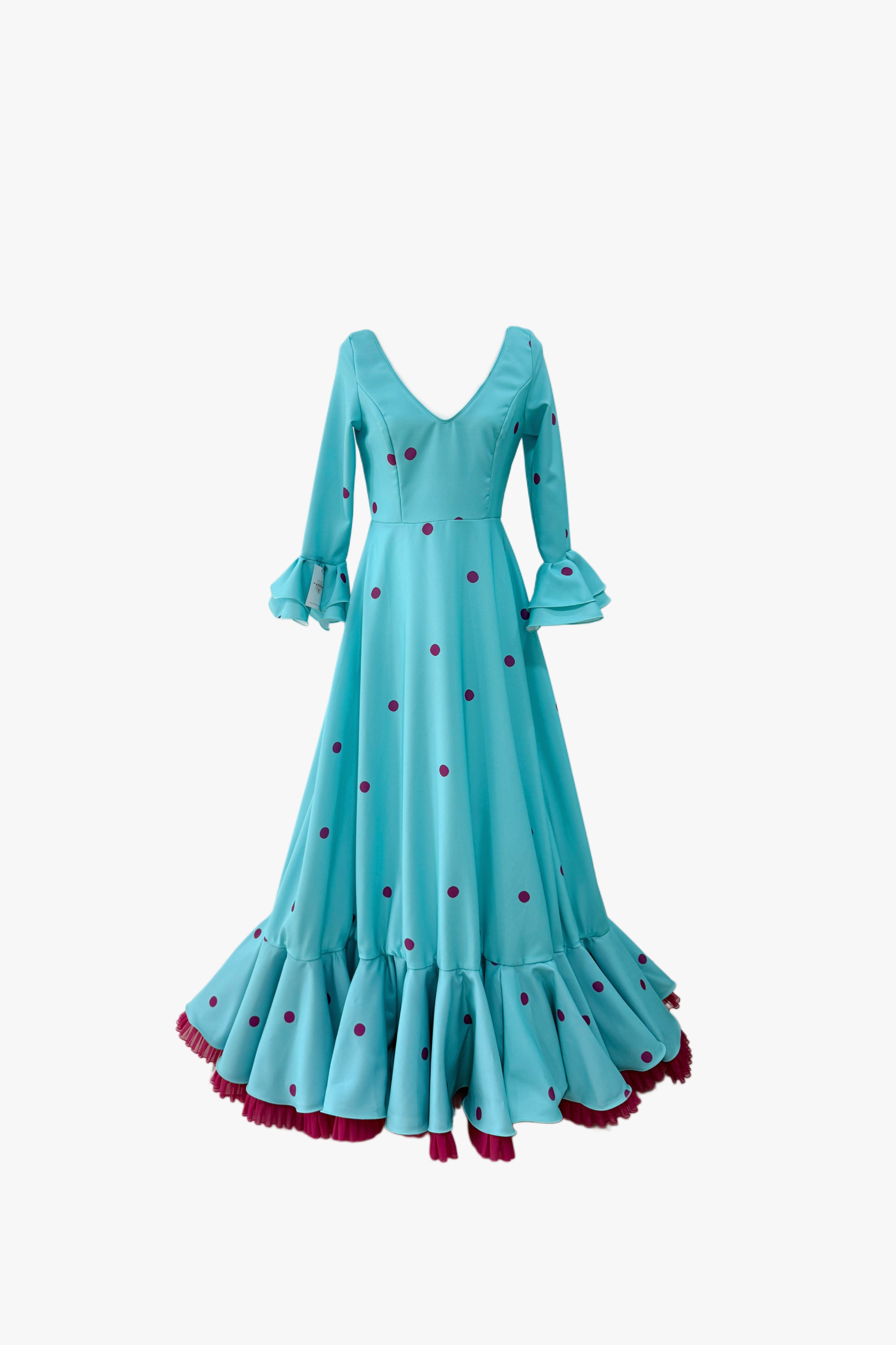 Bata Azahar turquesa y buganvilla