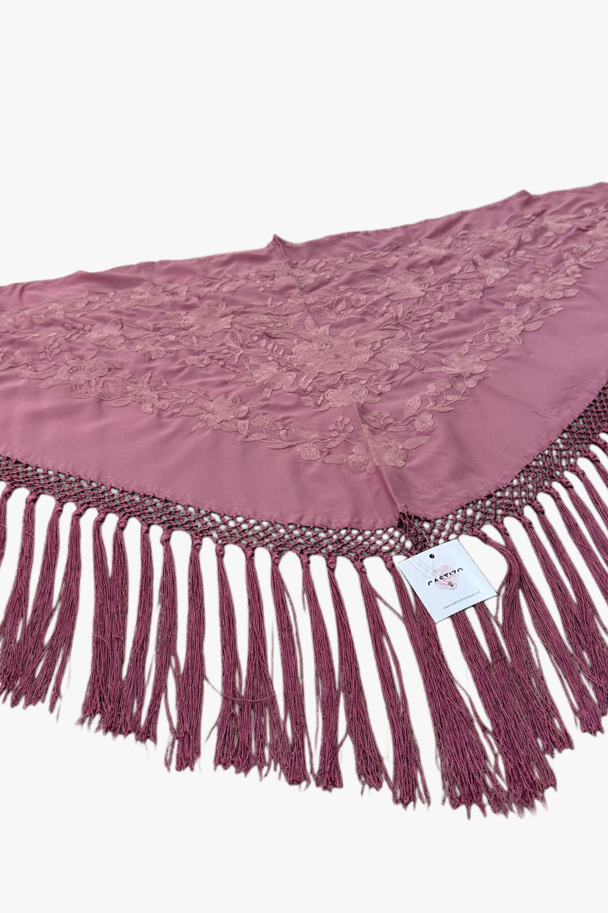 Mantón Rosa Empolvado | Monocolor