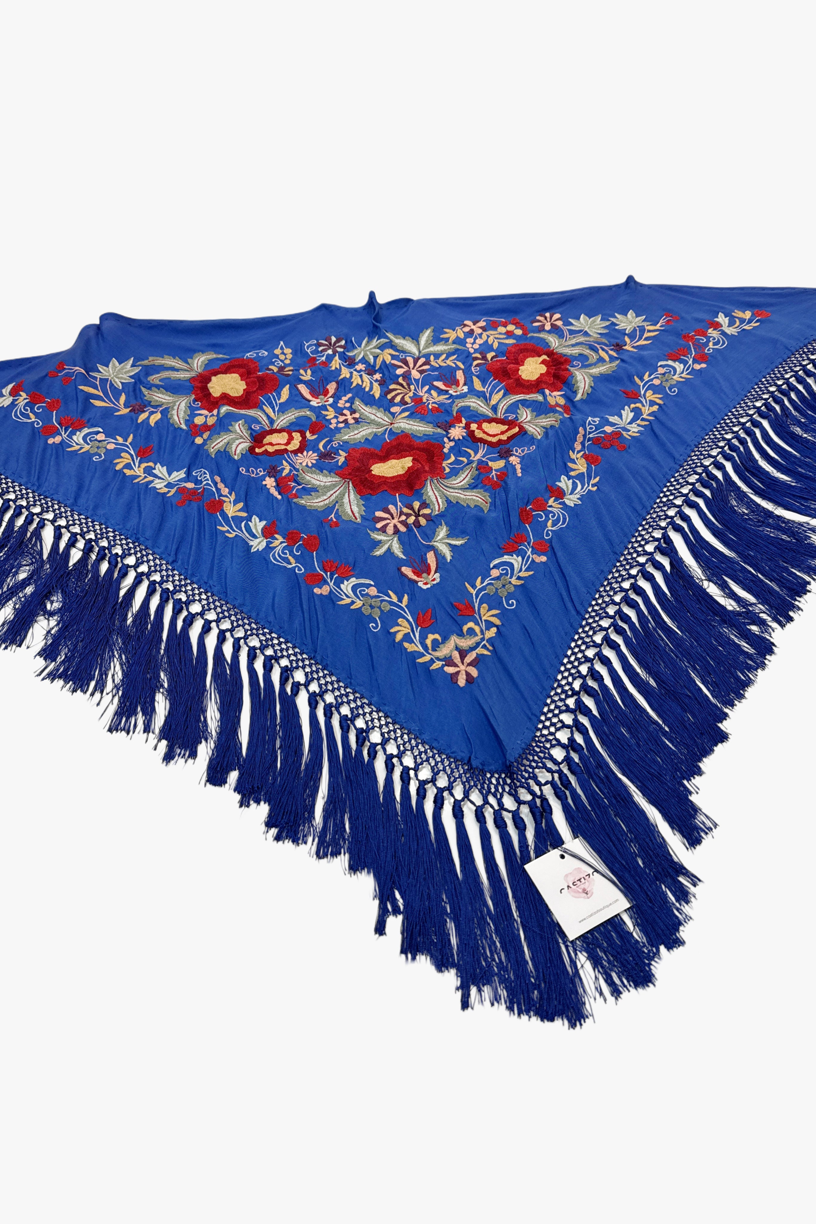 Mantoncillo seda azul klein