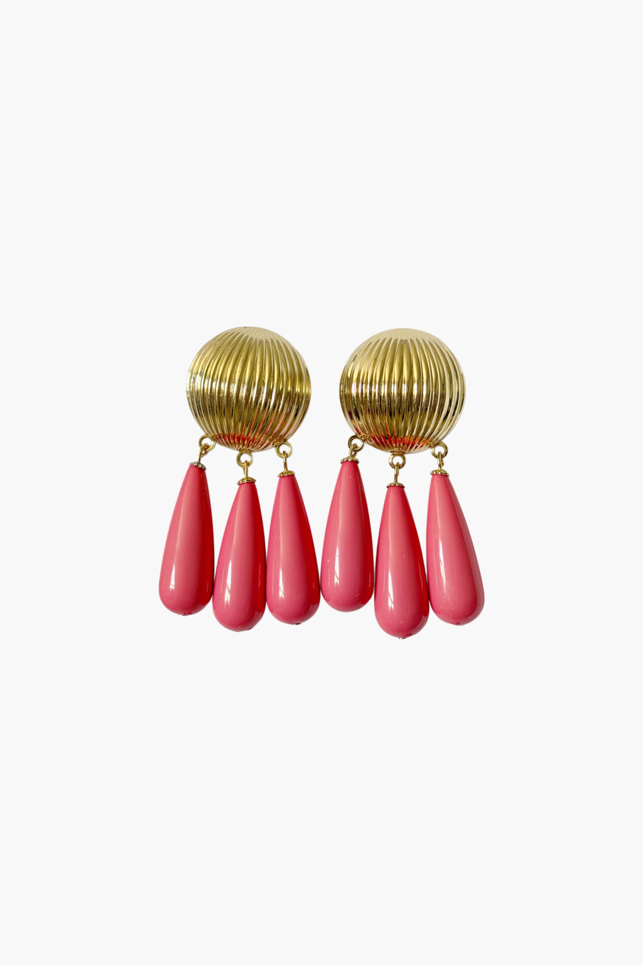 Pendiente caramelo coral