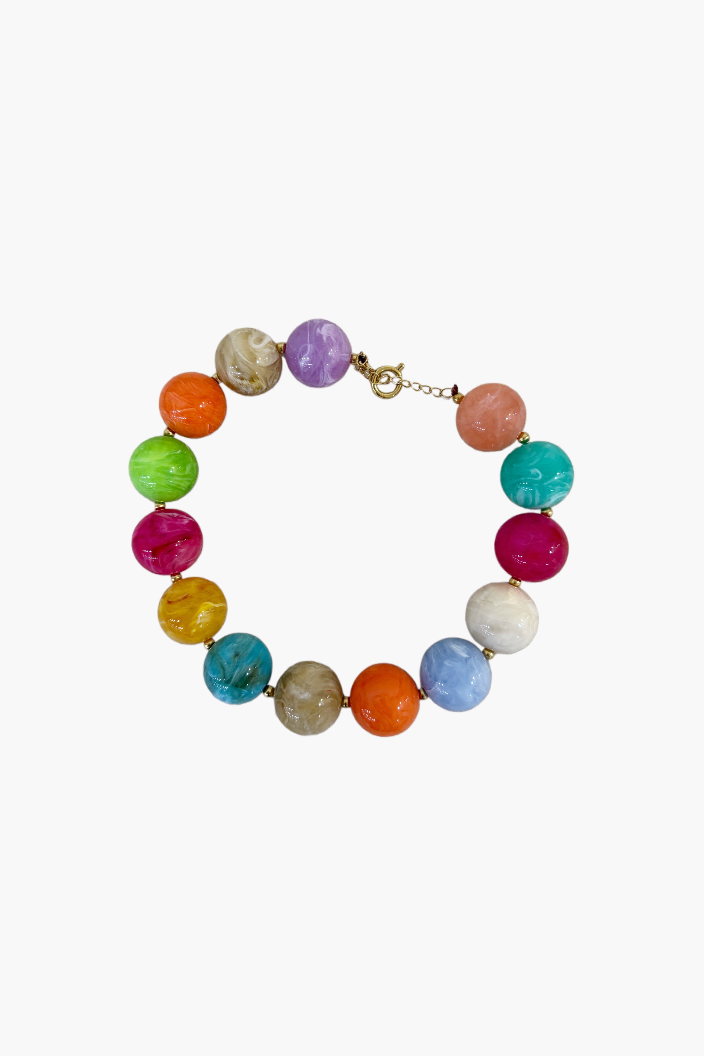 Collar bolas aqua multicolor