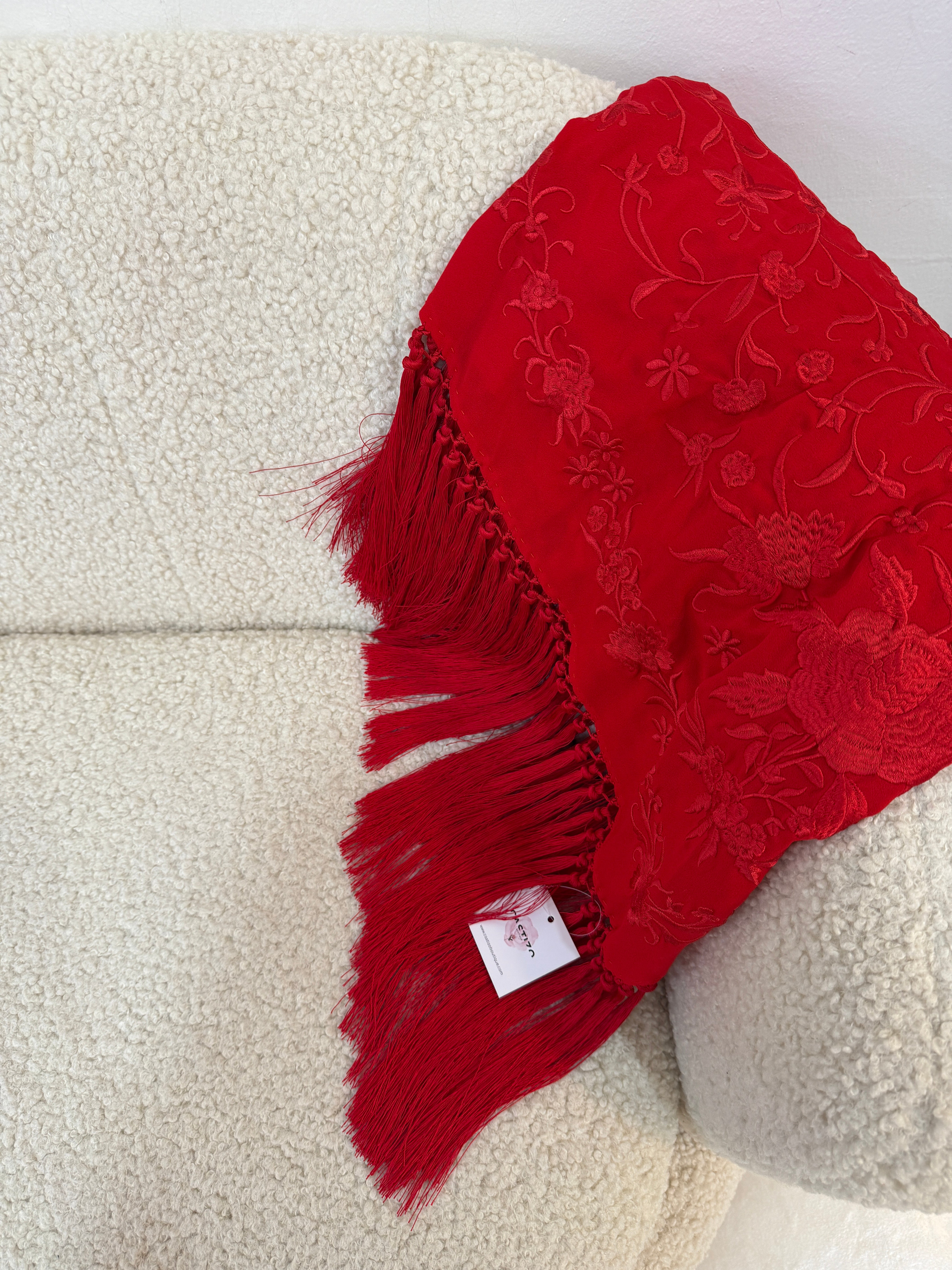 Mantoncillo rojo monocolor clavel