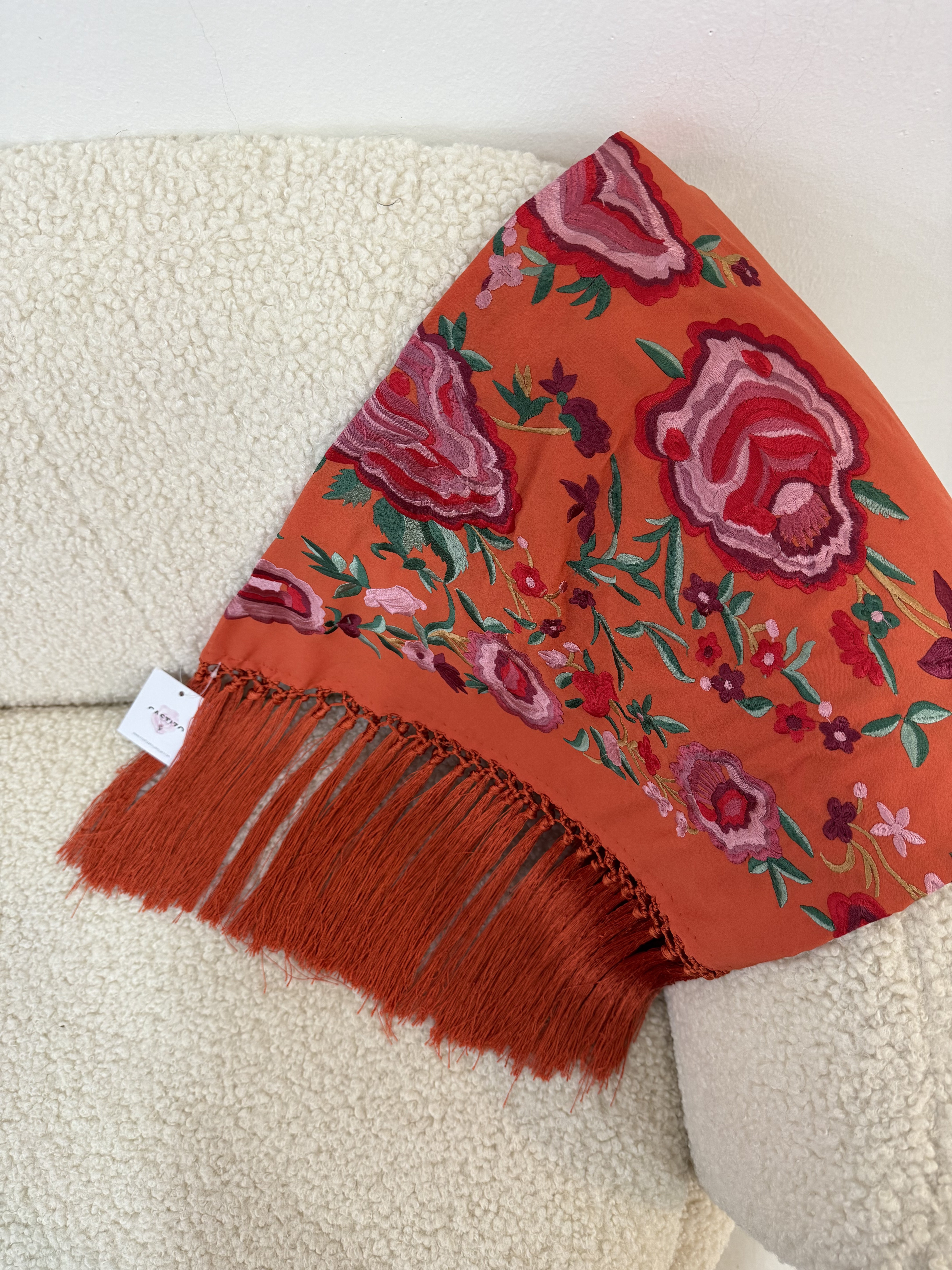 Mantoncillo Peonía naranja oscuro