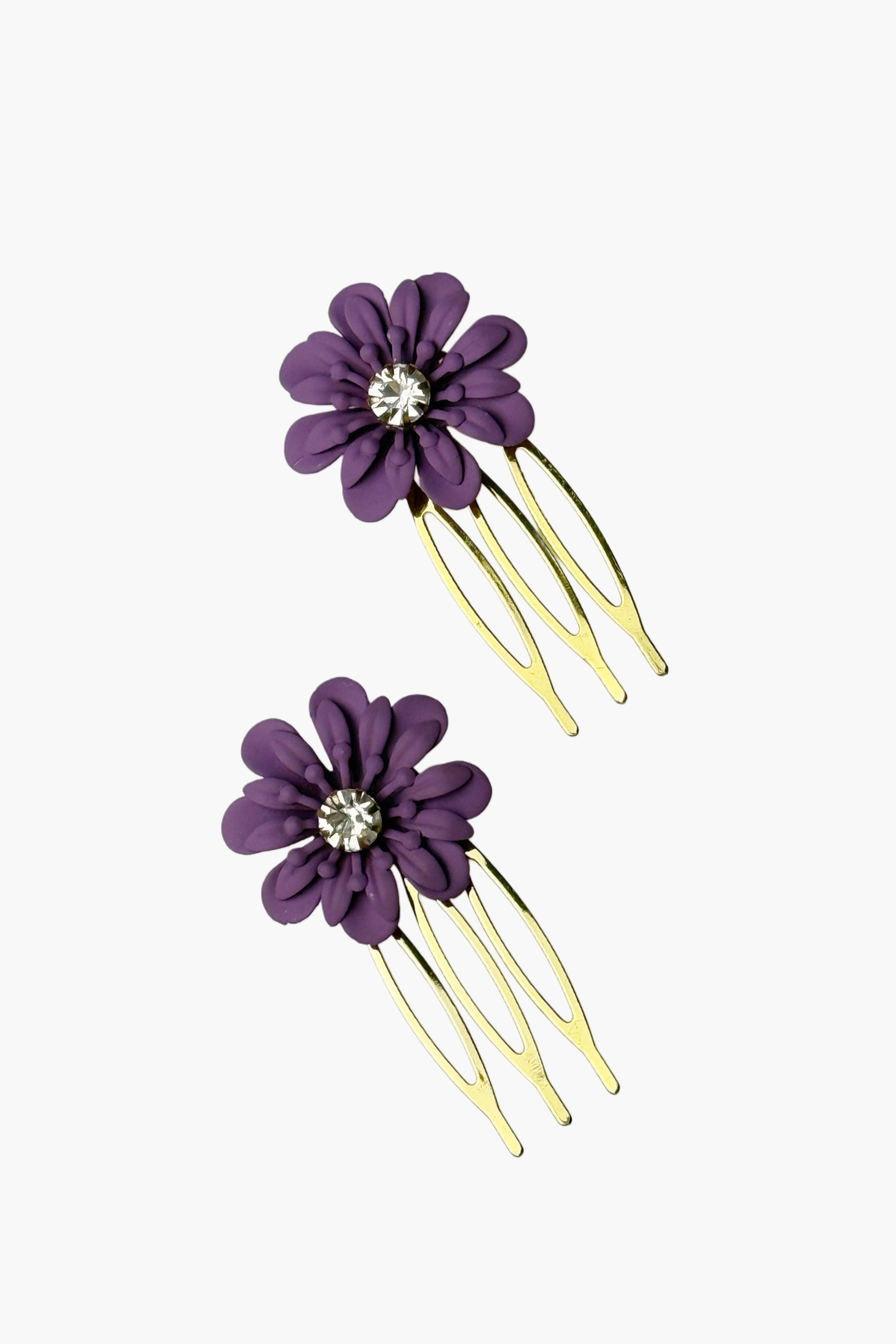 Peinecillos morado florecita [Pack]