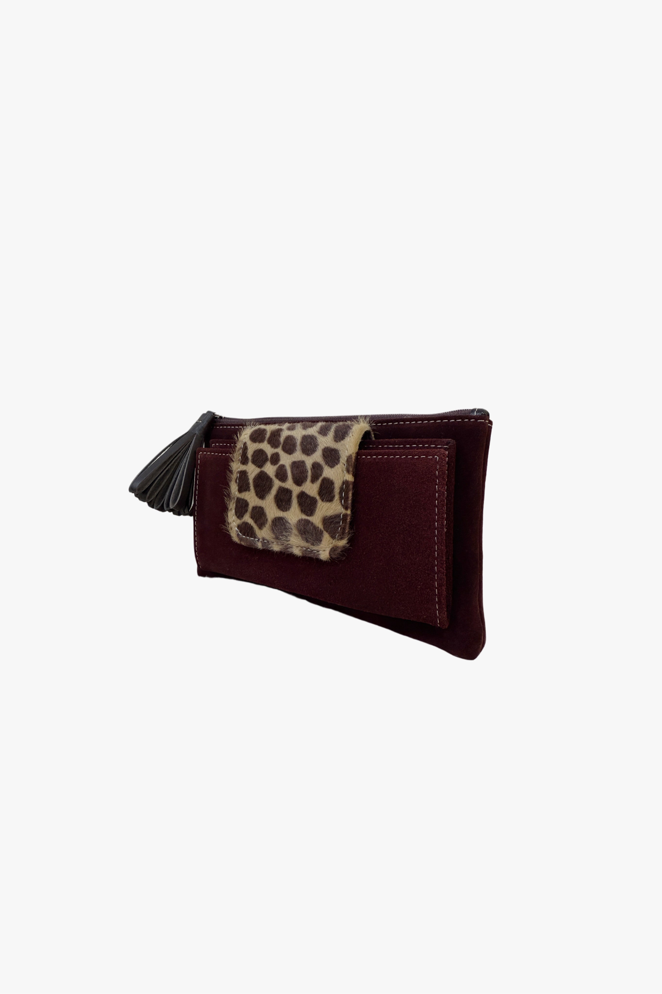 Cartera vino animal print (Mujer)