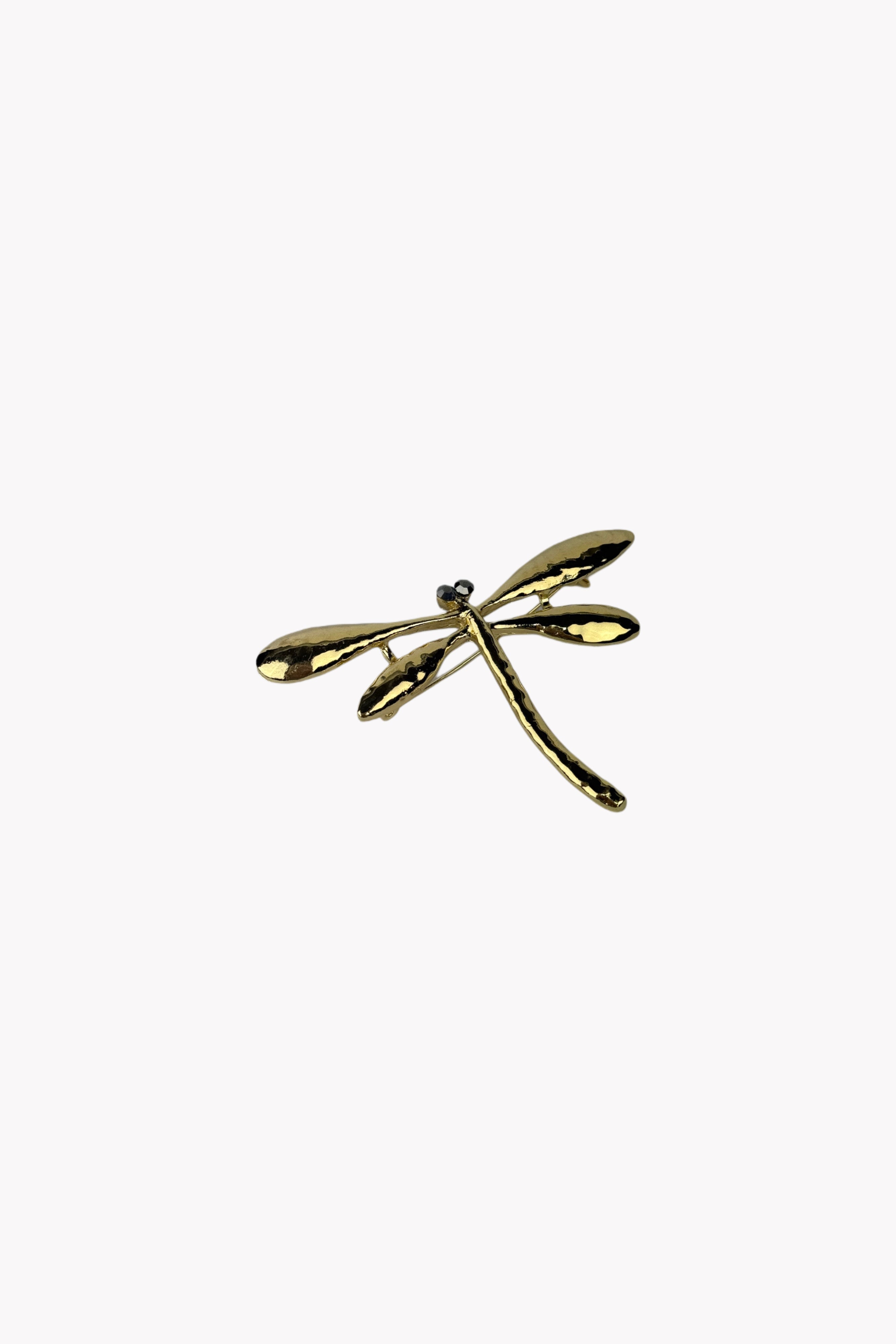 Broche libélula dorada