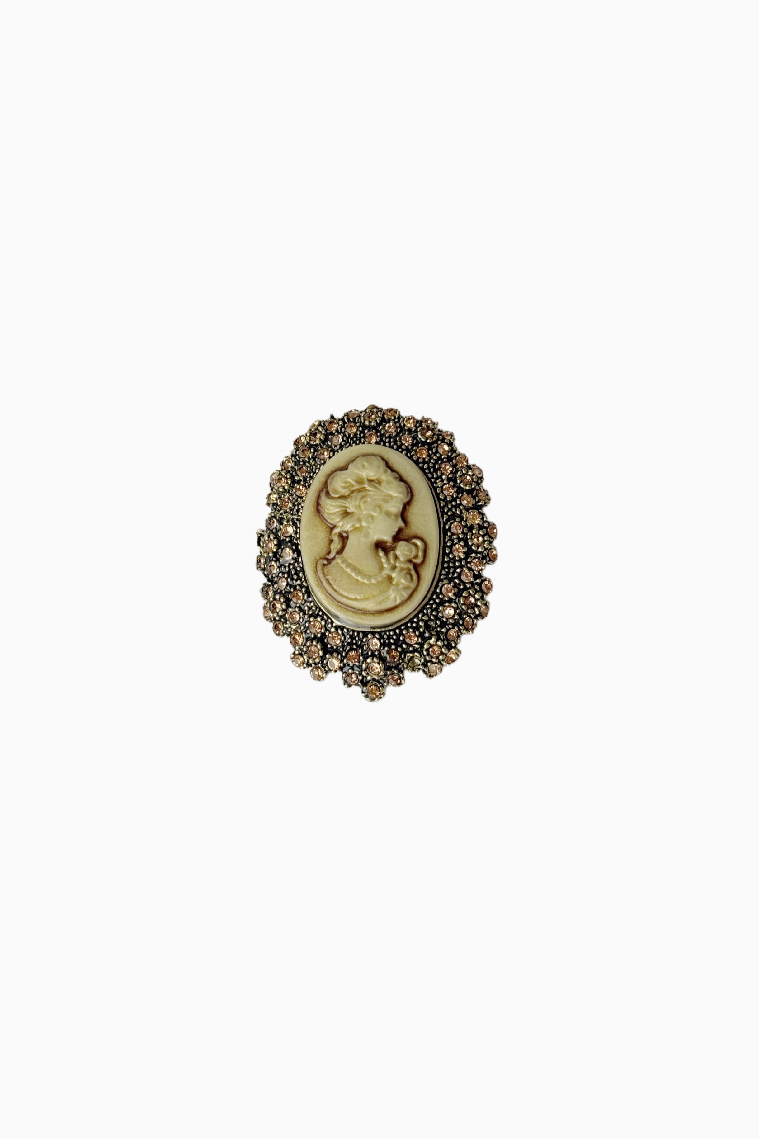Broche camafeo brillos