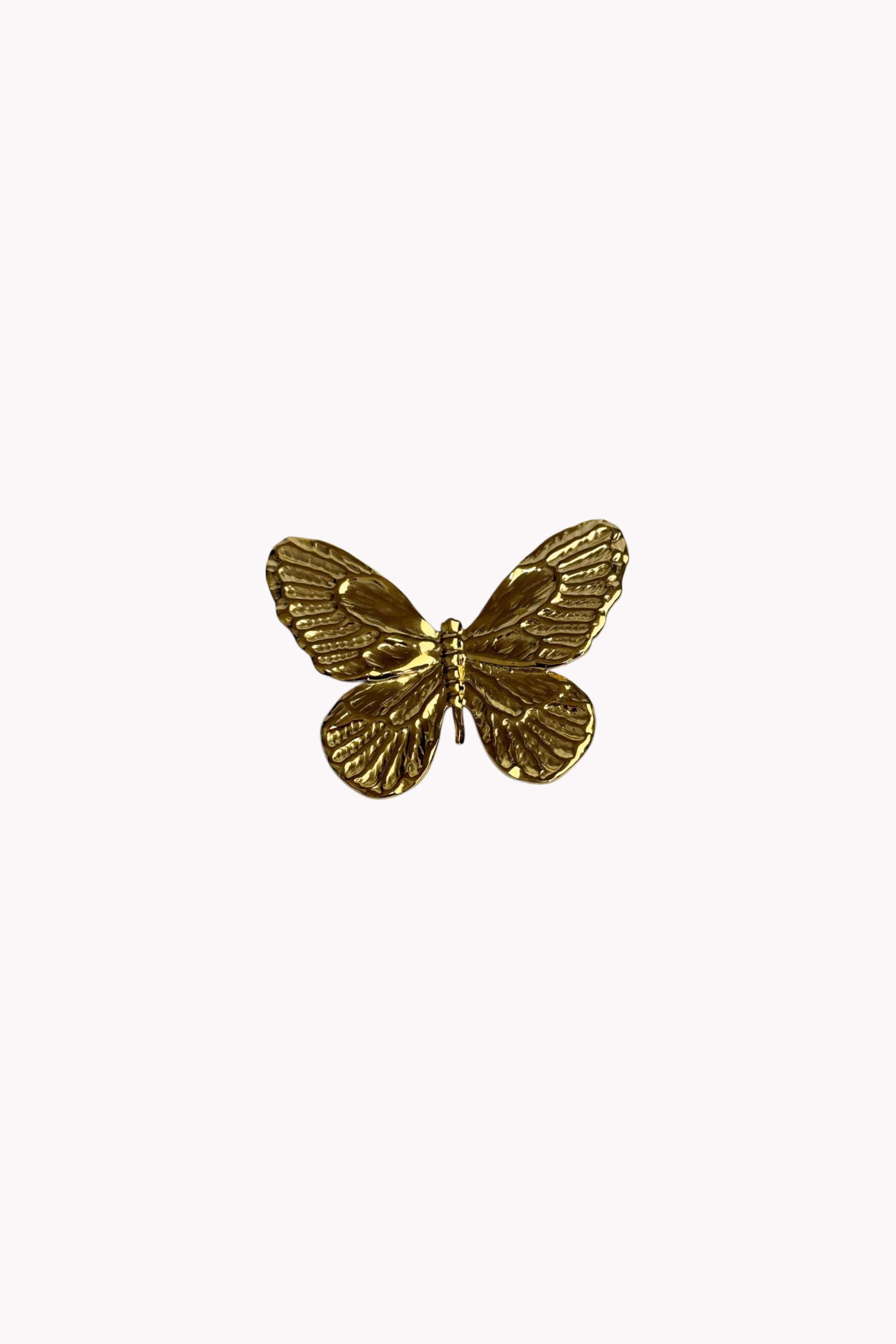 Broche mariposa dorada