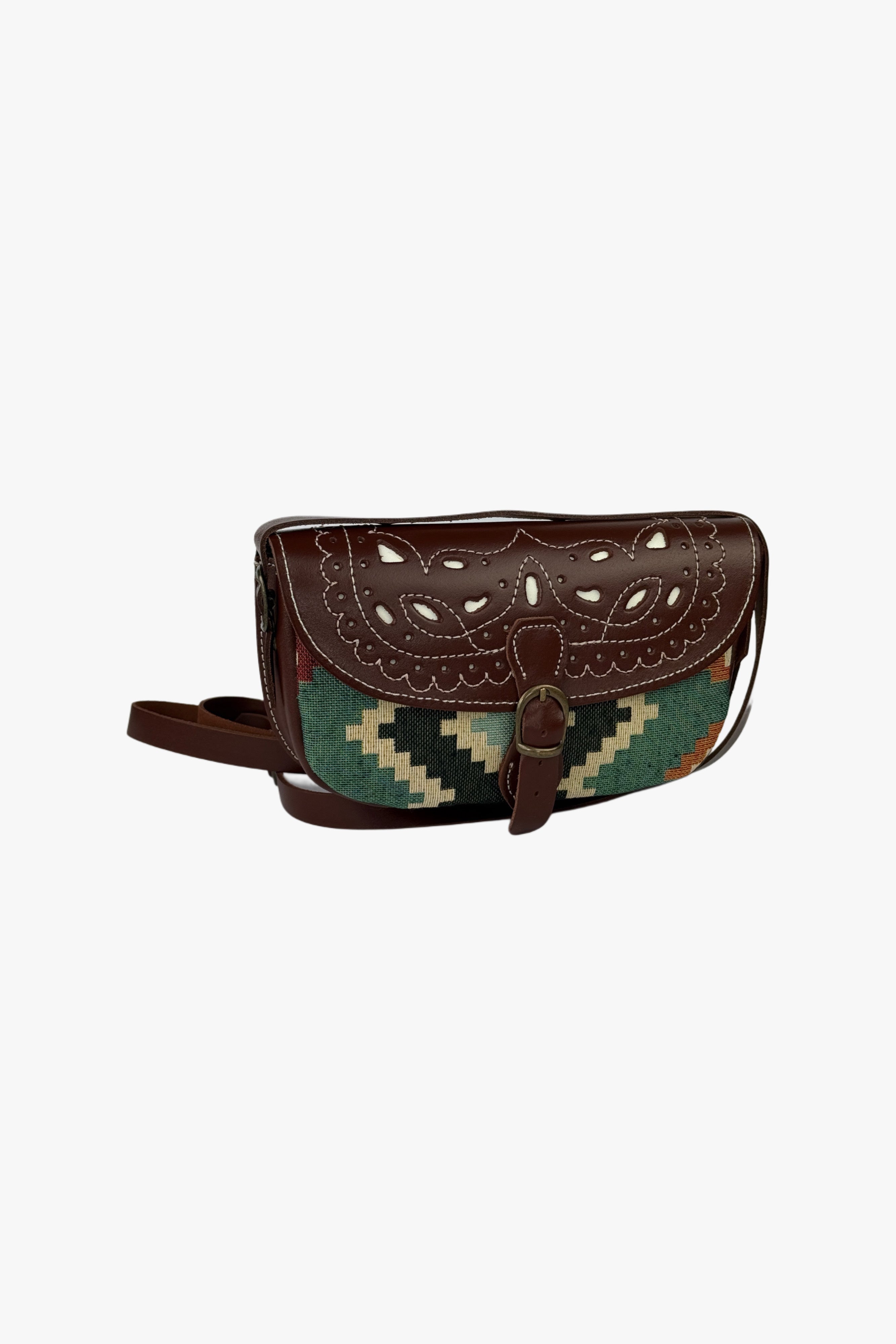 Bolso/riñonera étnico bosque café
