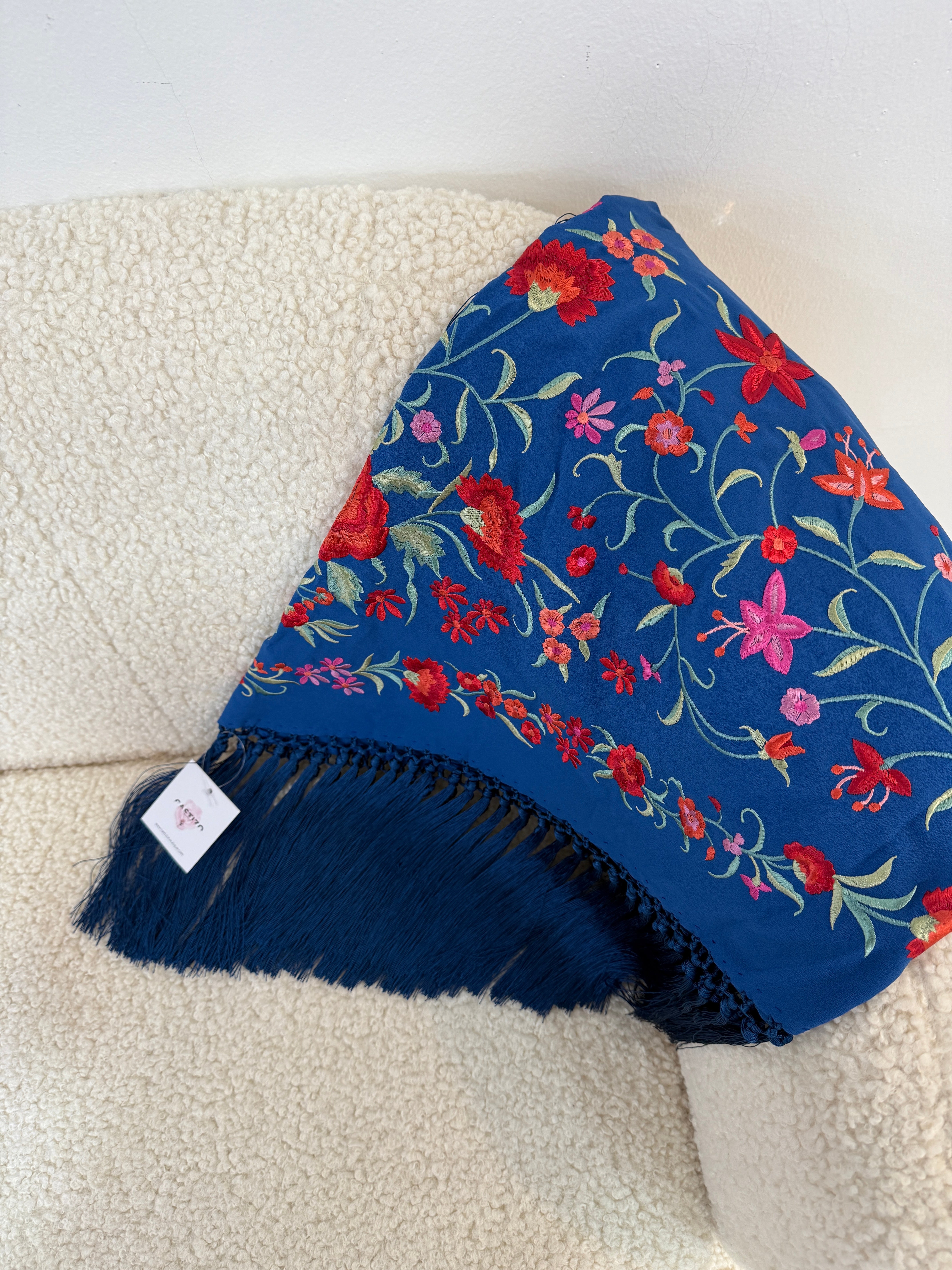Mantoncillo azul azafata clavel