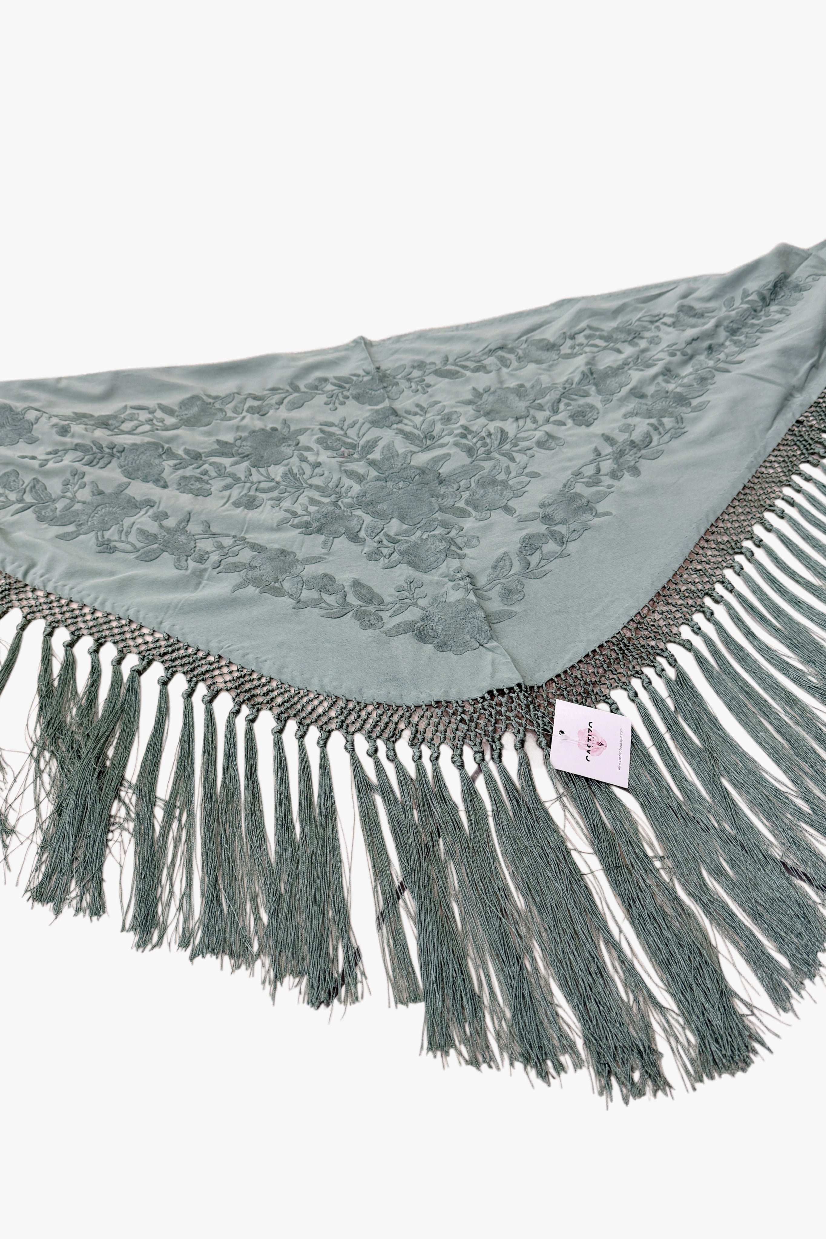 Mantón Verde Jabonoso | Monocolor