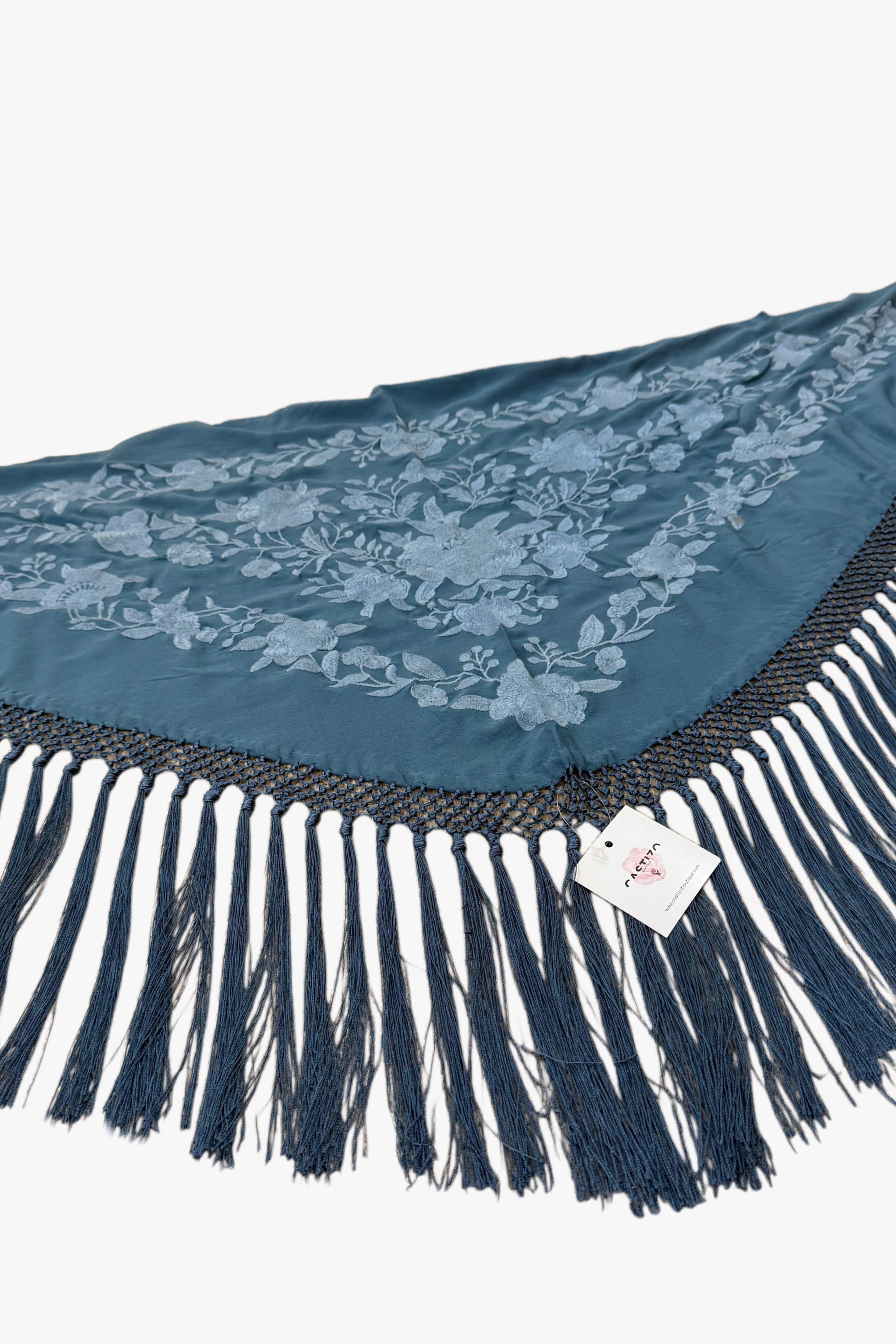 Mantón Azul Ducado | Monocolor