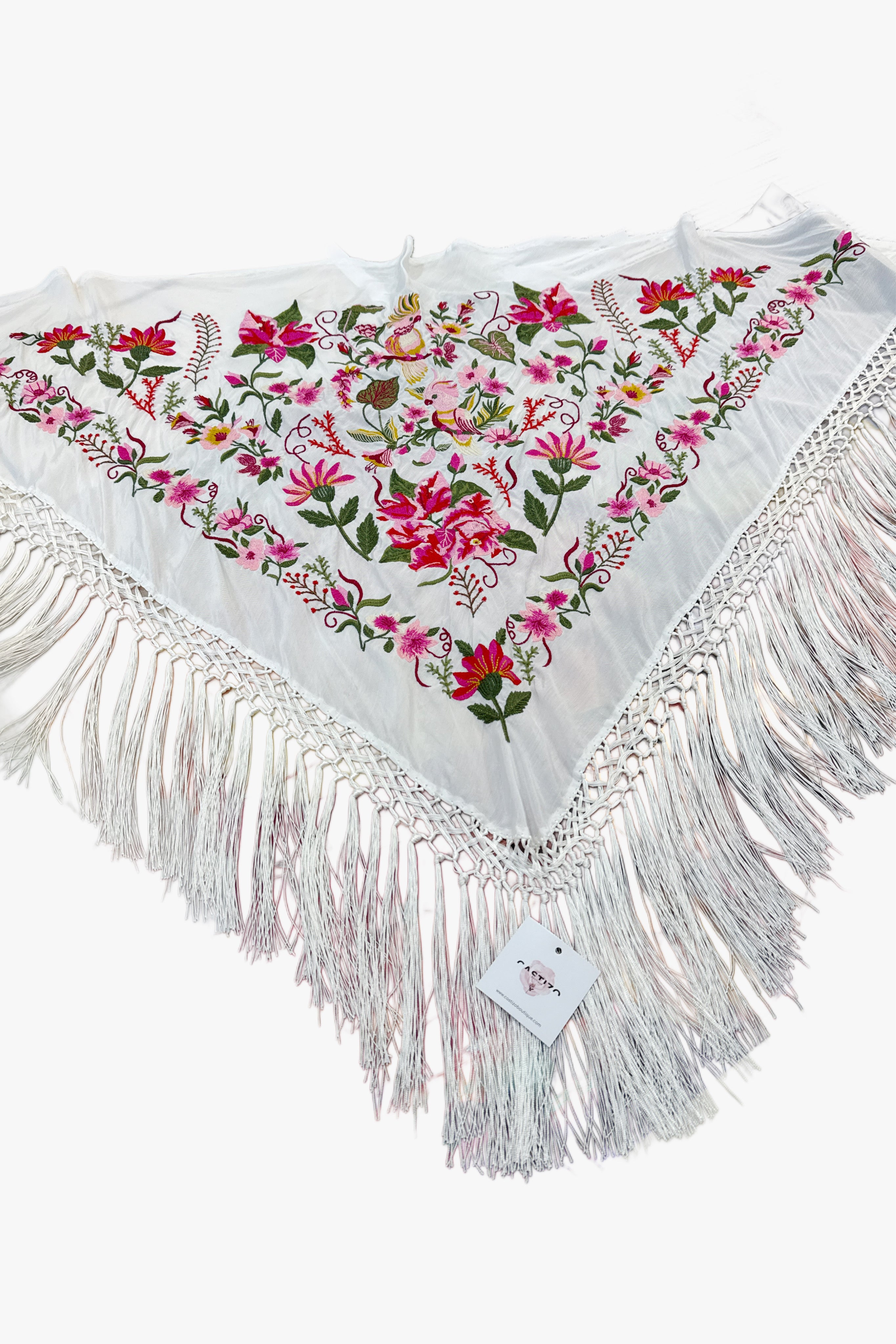 Mantoncillo seda blanco