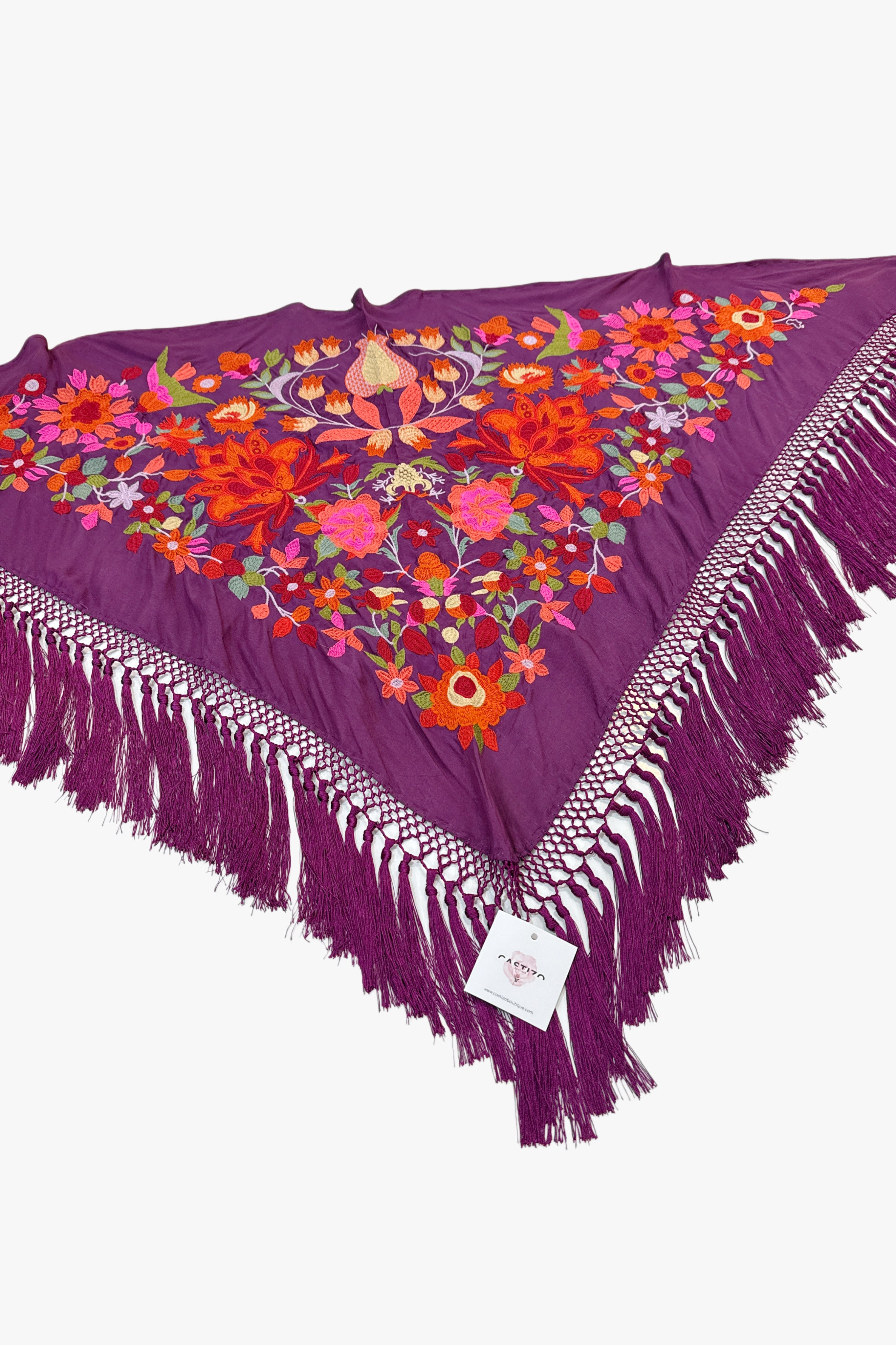 Mantoncillo seda berenjena