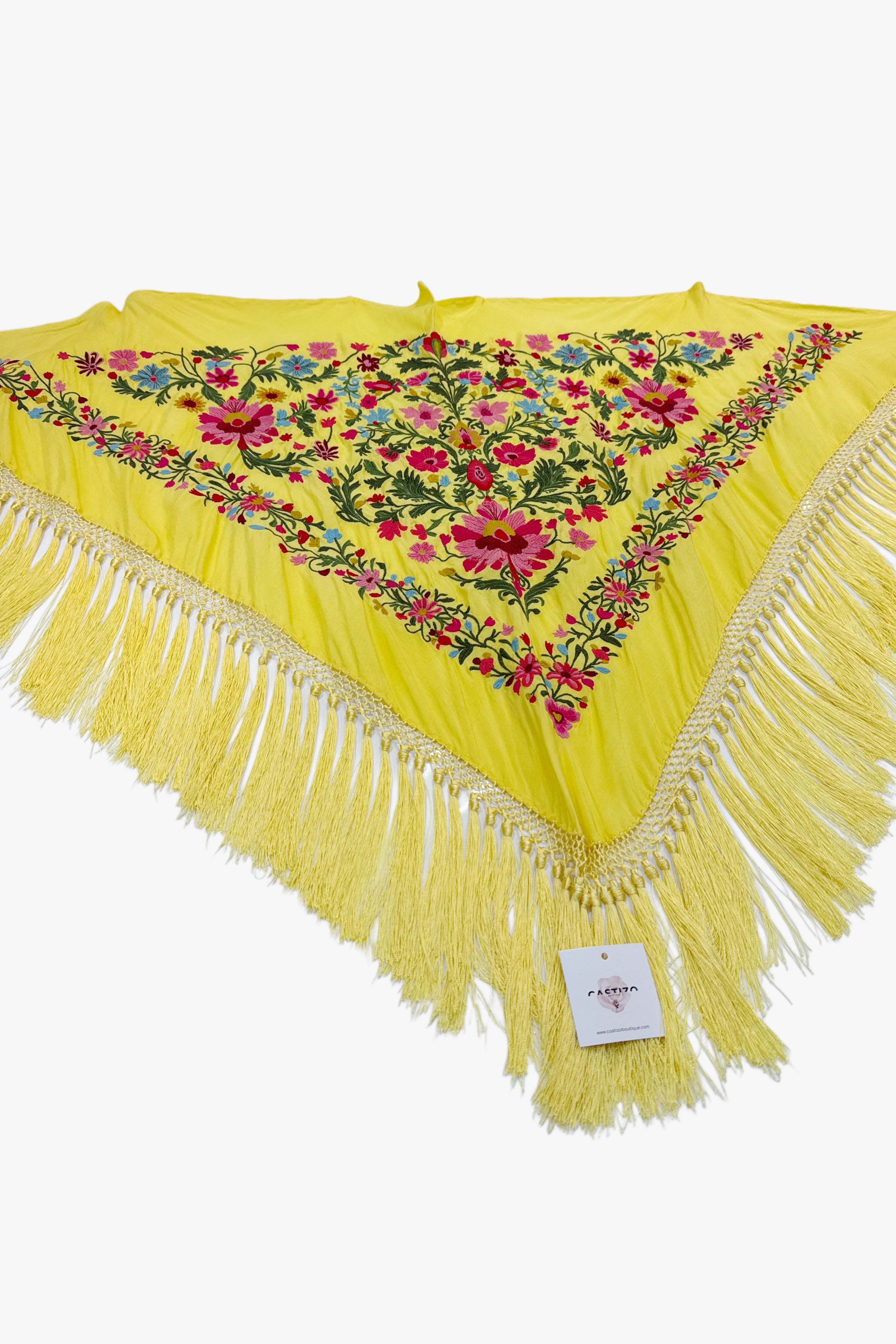 Mantoncillo seda amarillo