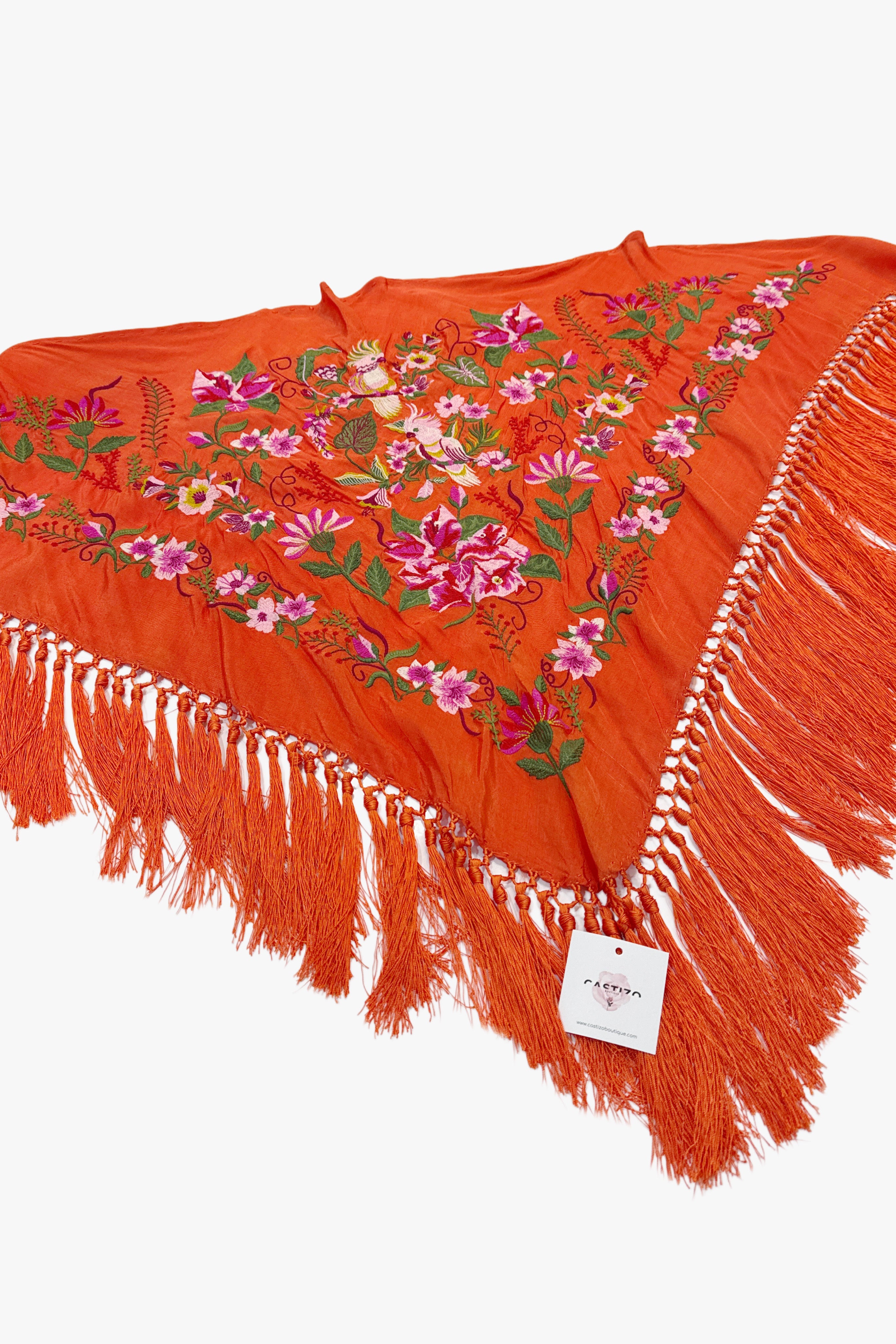 Mantoncillo seda naranja